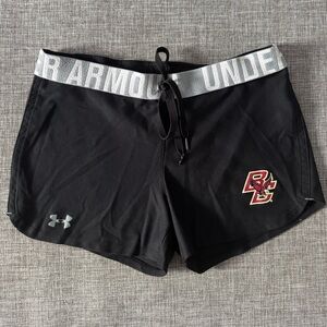 Under Armour Women's Black and Gray Athletic Shorts